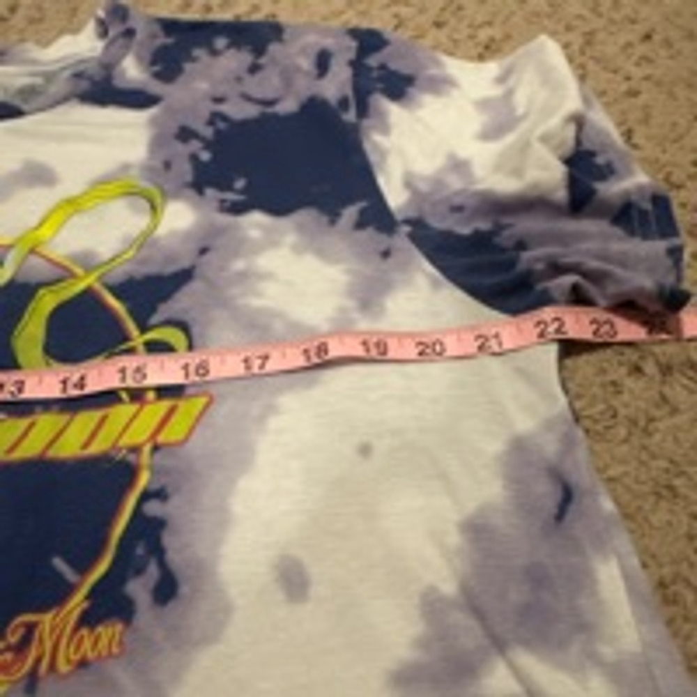 Women's Sailor Moon T-shirt XL White Blue Tie Dye Graphic Tee - Picture 4 of 5